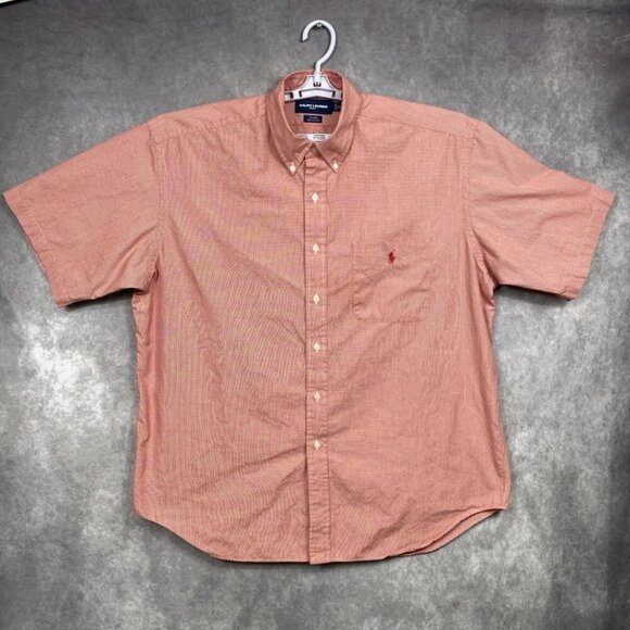 Ralph Lauren Golf Button Down Shirt Mens XL Red Tilden Plaid Preppy Casual - Picture 2 of 9